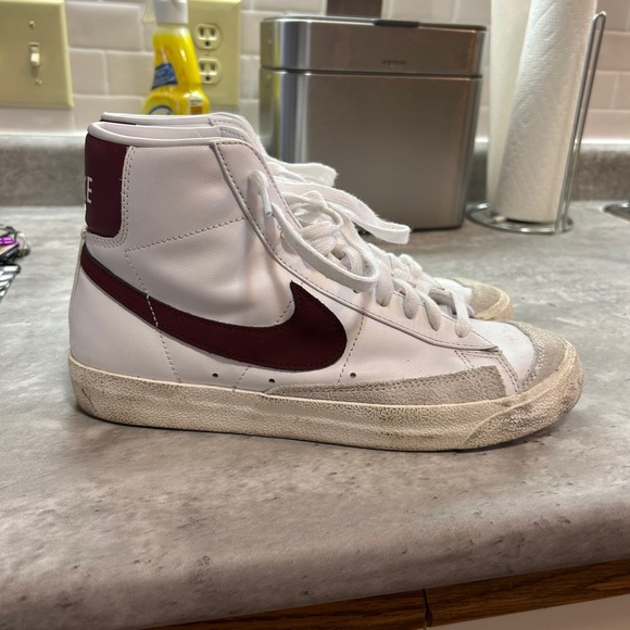 Nike blazers burgundy - men’s size 8.5 - Picture 1 of 3